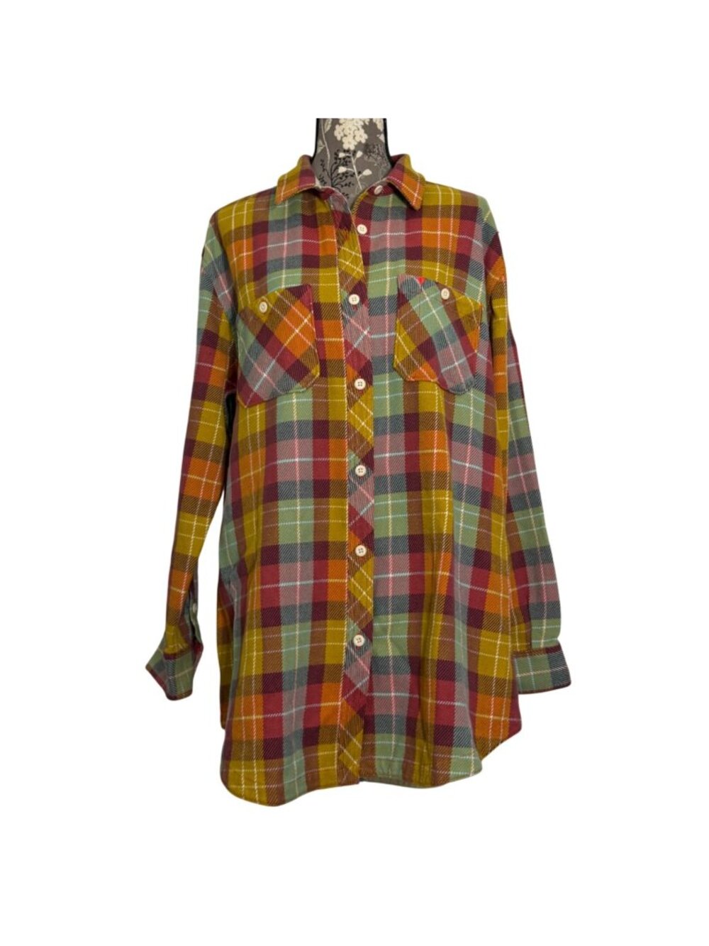 NWT The North Face Valley Twill Flannel Shirt Plaid Womens Size: XL